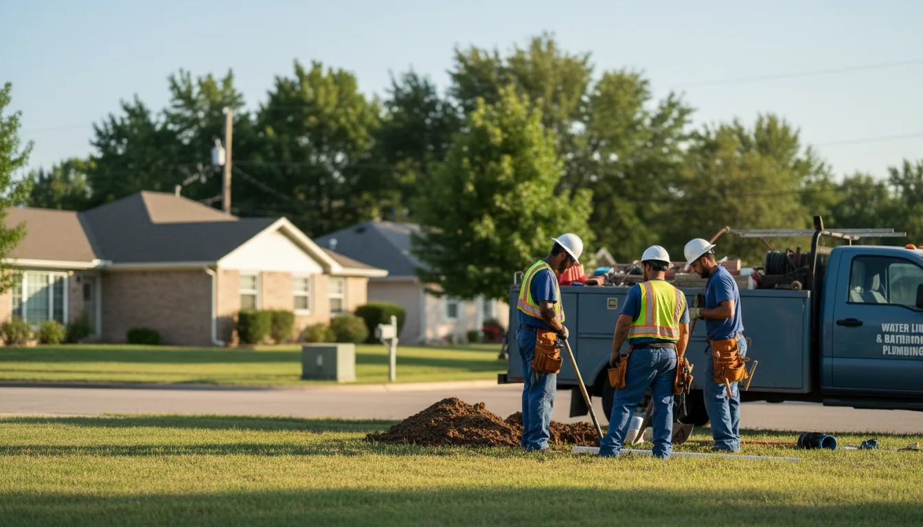 Residential water line and bathroom plumbing service in Oberlin, LA